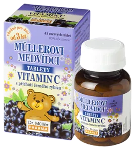 Müllerovy medvídci (vitamin C s příchutí černého rybízu) 45 tbl.
