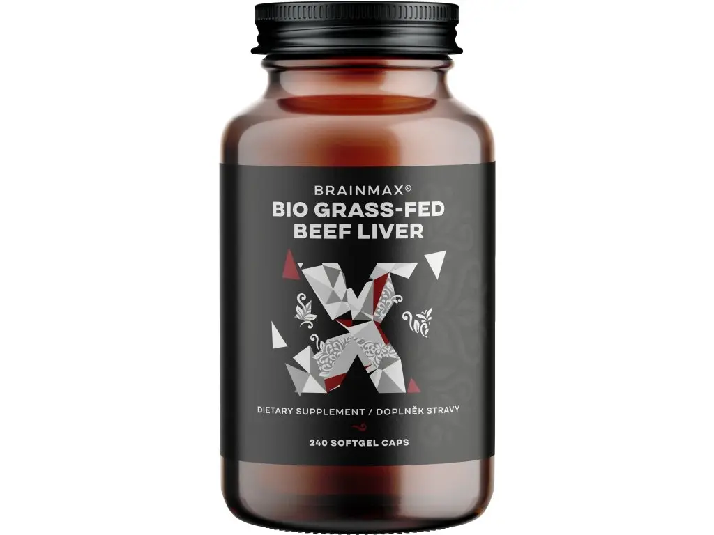 BrainMax Hovz jtra - Grass-Fed Beef liver 240 kapsl